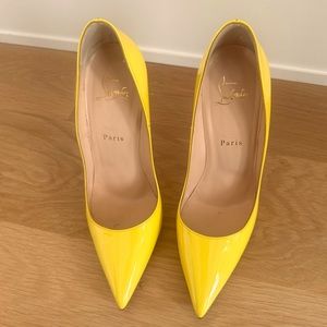 Christian Louboutin. Size 39. So Kate, patent yellow